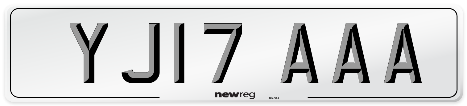YJ17 AAA Number Plate from New Reg